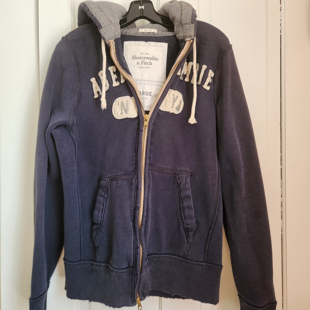 Abercrombie & Fitch Dark Blue Zip-Up Jacket